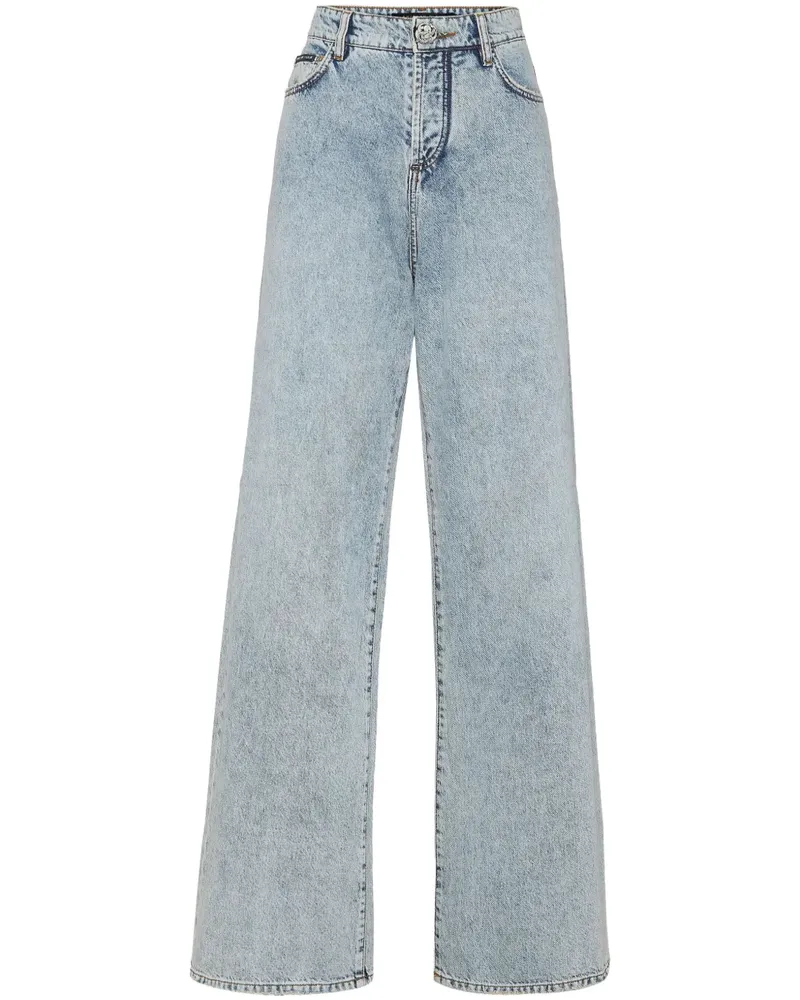 Philipp Plein Jeans mit weitem Bein - Blau Blau