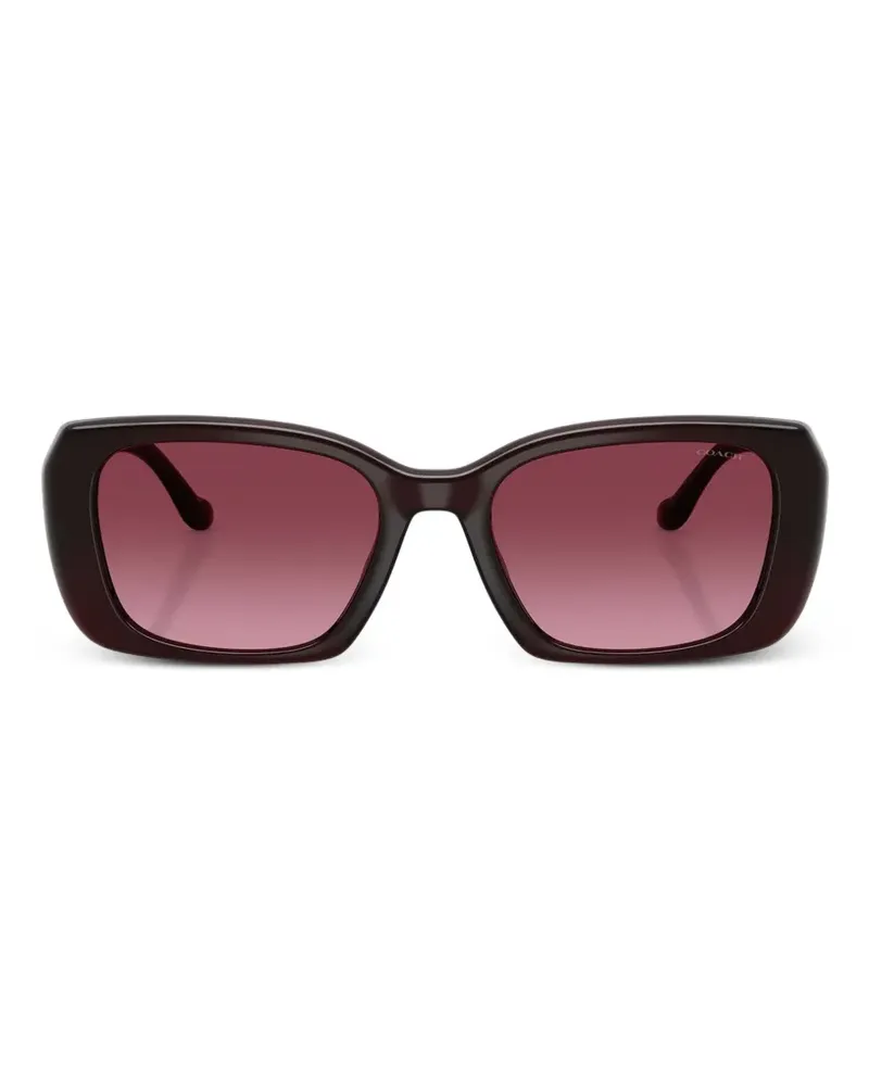 Coach C Sonnenbrille mit eckigem Gestell - Rot Rot