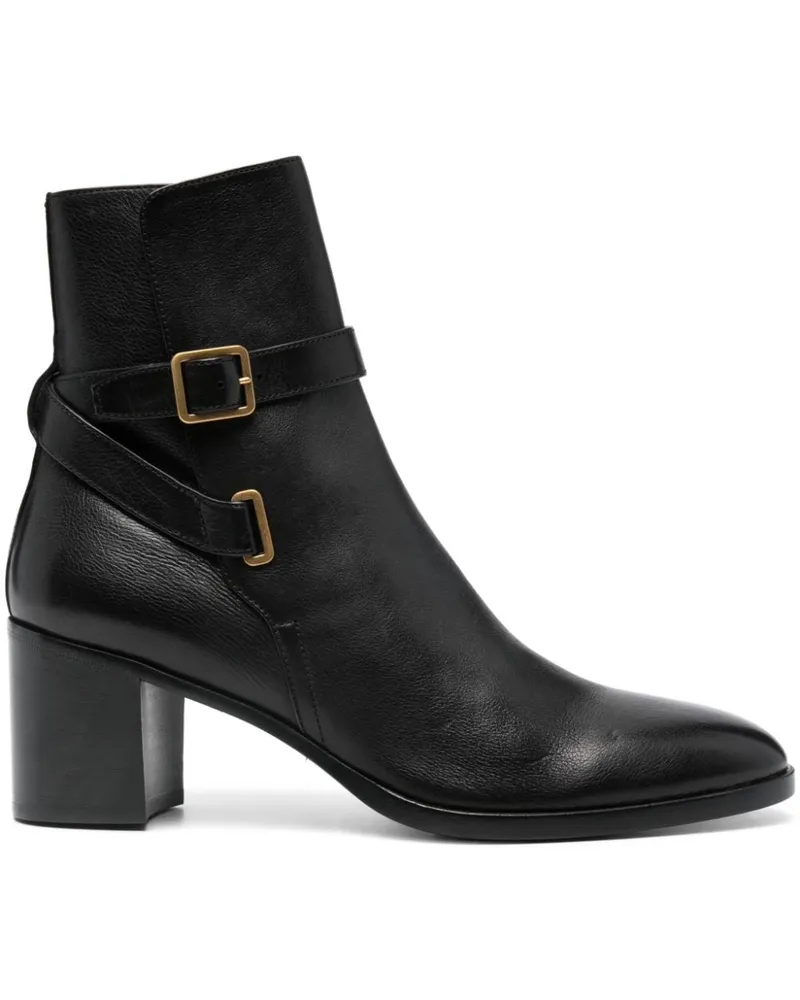 Saint Laurent Stiefeletten mit Schnalle - Schwarz Schwarz