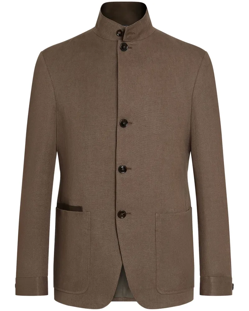 Ermenegildo Zegna Oasi Lino II Jacke - Braun Braun