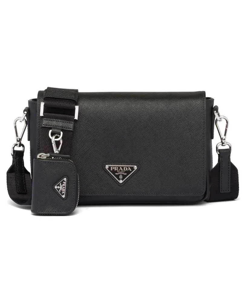 Prada Schultertasche aus Saffiano-Leder - Schwarz Schwarz