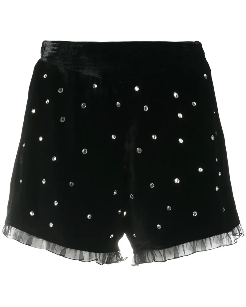 Philosophy Di Lorenzo Serafini Pantoletten mit Kristallen - Schwarz Schwarz