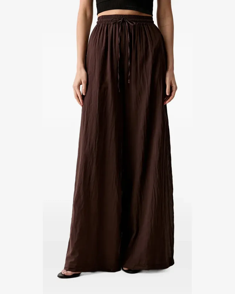 VICOLO drawstring-waist palazzo pants - Braun Braun