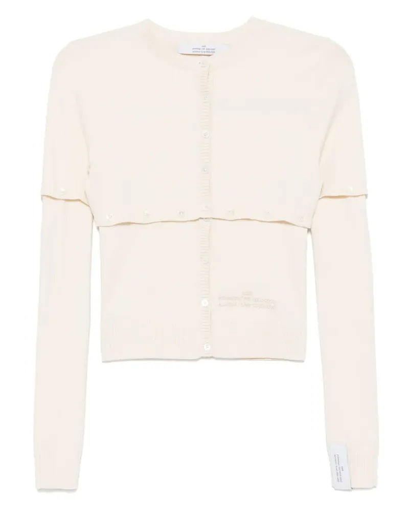 Rokh Cardigan mit Logo-Stickerei - Nude Nude
