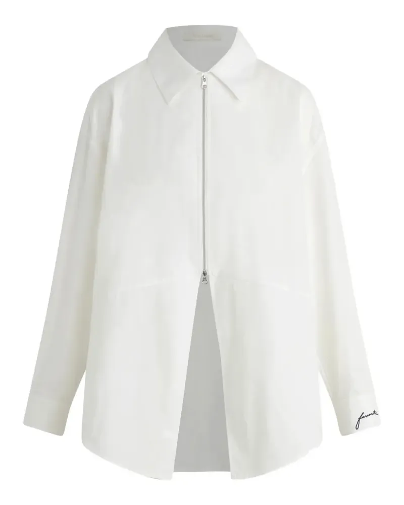 Favorite Daughter Zip It embroidered-cuff shirt - Weiß Weiß
