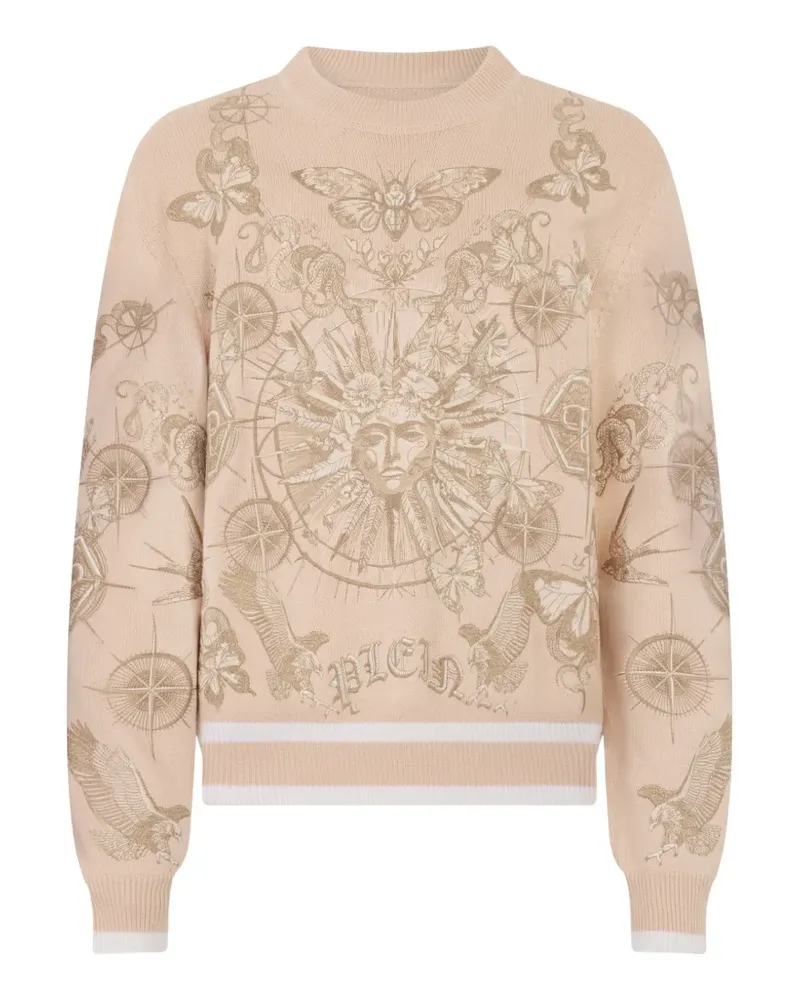 Philipp Plein tattoo round-neck sweater - Nude Nude