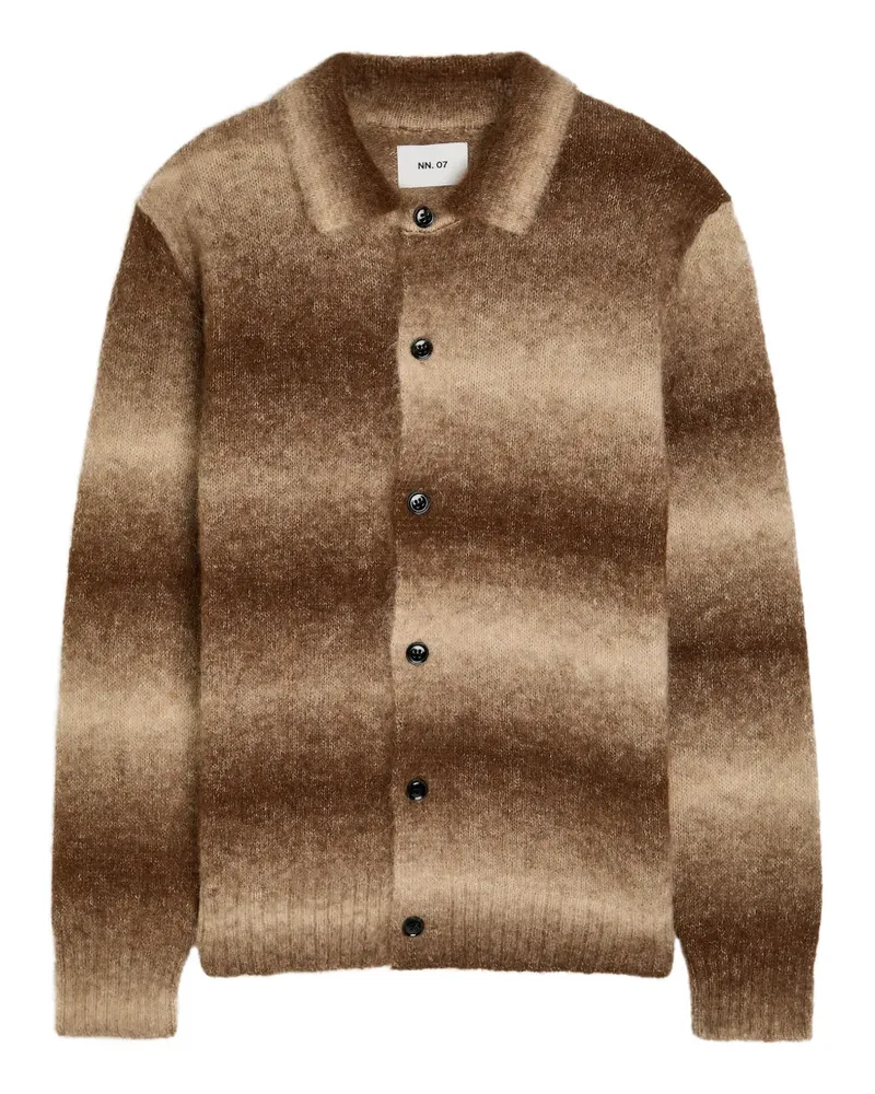 NN 07 Gestreifter Alfie Cardigan - Braun Braun