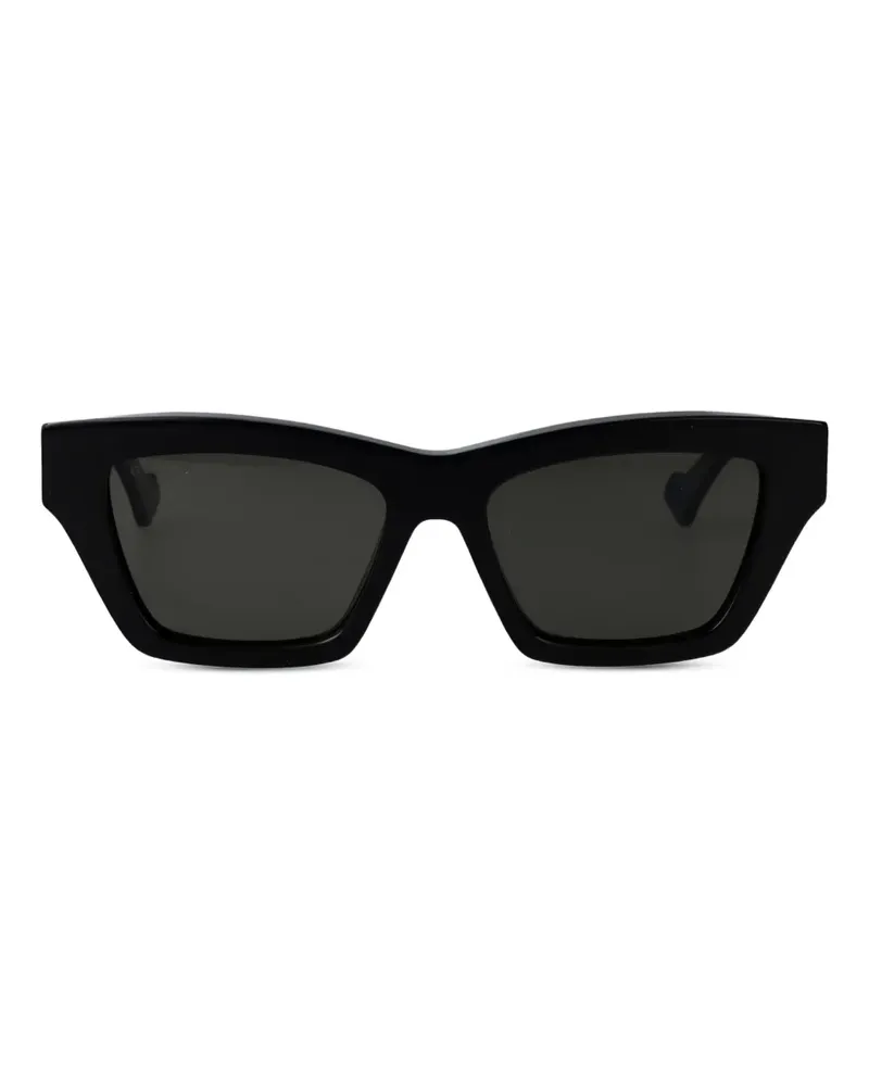 Gucci Sonnenbrille mit eckigem Gestell - Schwarz Schwarz