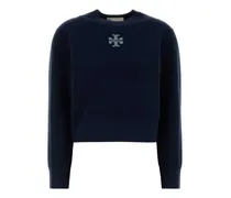 Strickpullover mit Logo - Blau