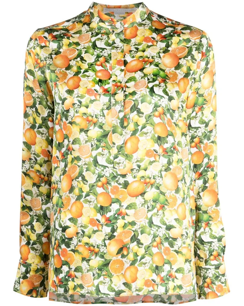 Stella McCartney Hemd mit Blumenmuster Grün