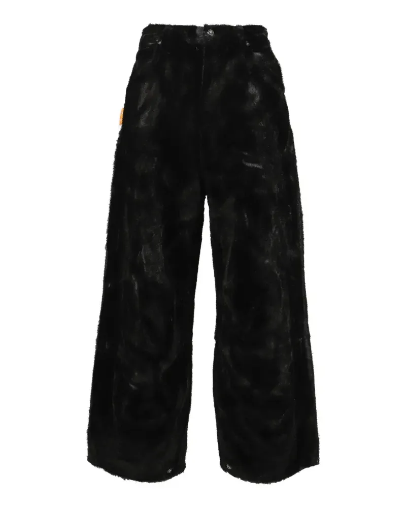 Napa By Martine Rose Leggenda Hose aus Faux Fur - Schwarz Schwarz