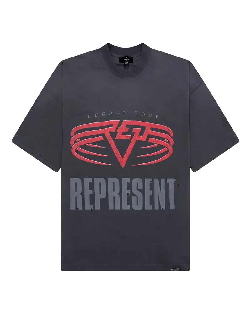 REPRESENT T-Shirt mit grafischem Print - Grau Grau