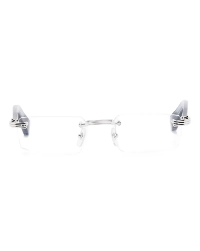 Cartier Brille mit eckigem Gestell - Weiß Weiß