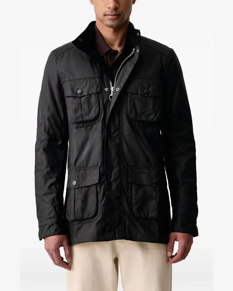 Barbour Gewachste Corbridge Jacke - Schwarz Schwarz