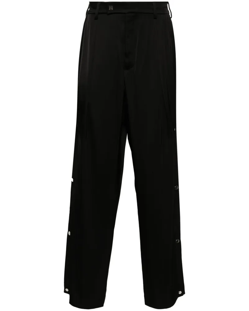 Amiri Gerade Hose mit Logo-Schild - Schwarz Schwarz