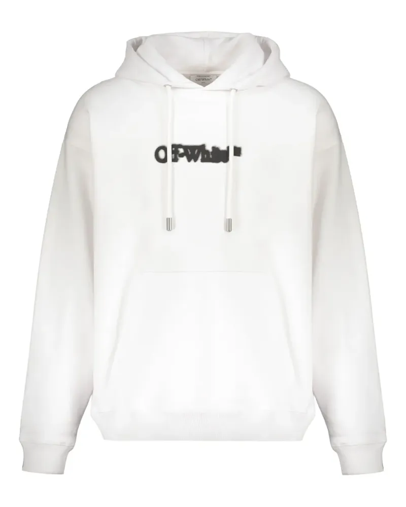 OFF-WHITE logo-print hoodie - Weiß Weiß