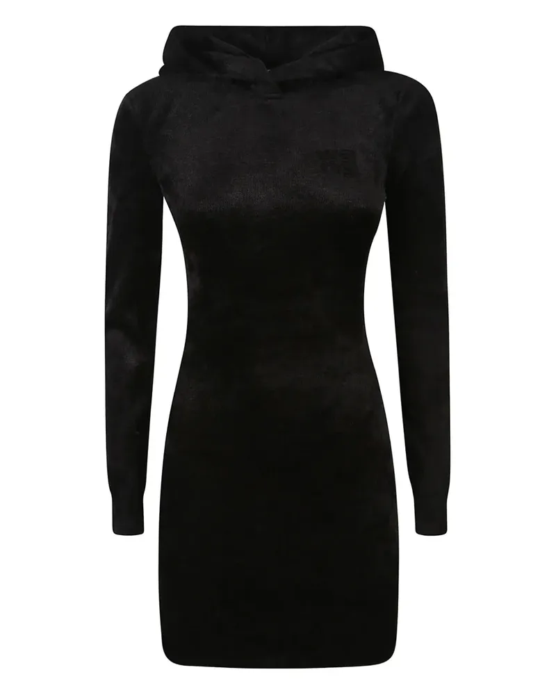 Alexander Wang Minikleid aus Velours mit Kapuze - Schwarz Schwarz
