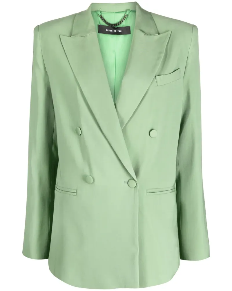 Federica Tosi Doppelreihiger Blazer - Grün Grün