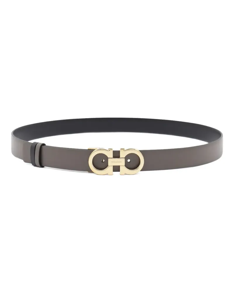Ferragamo Gürtel mit Gancini-Schnalle - CONCRETE/NERO Concrete