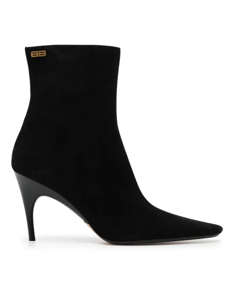 Balenciaga BB Stiefeletten mit Logo - Schwarz Schwarz