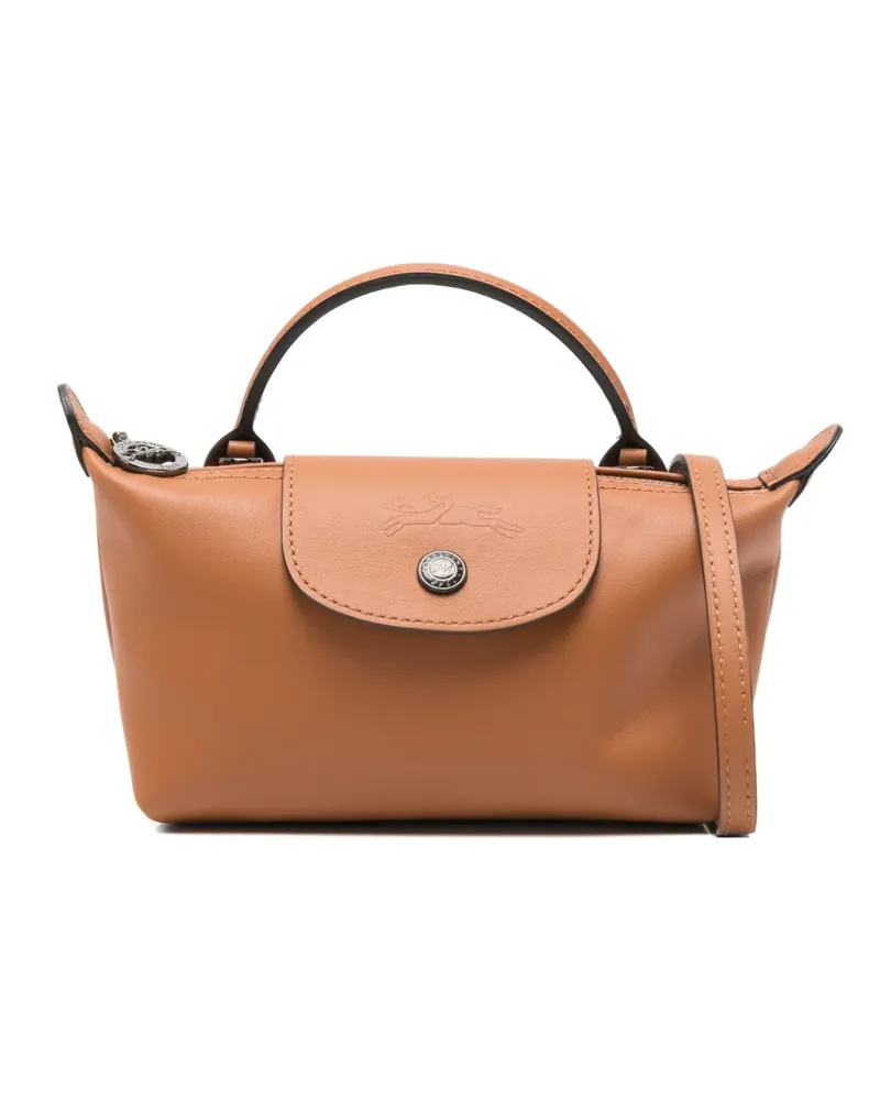 Longchamp Le Pliage Xtra XS embossed-logo mini bag - Braun Braun