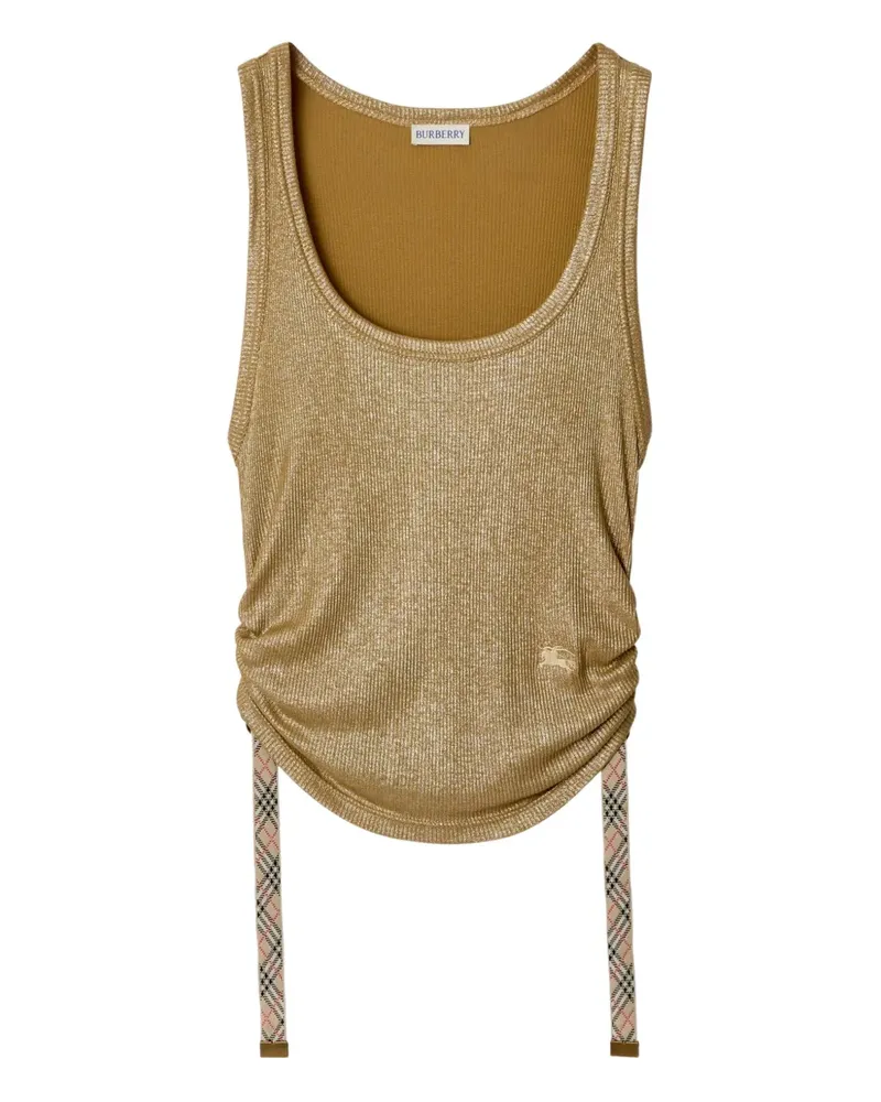 Burberry Trägershirt mit Logo-Stickerei - Gold Gold