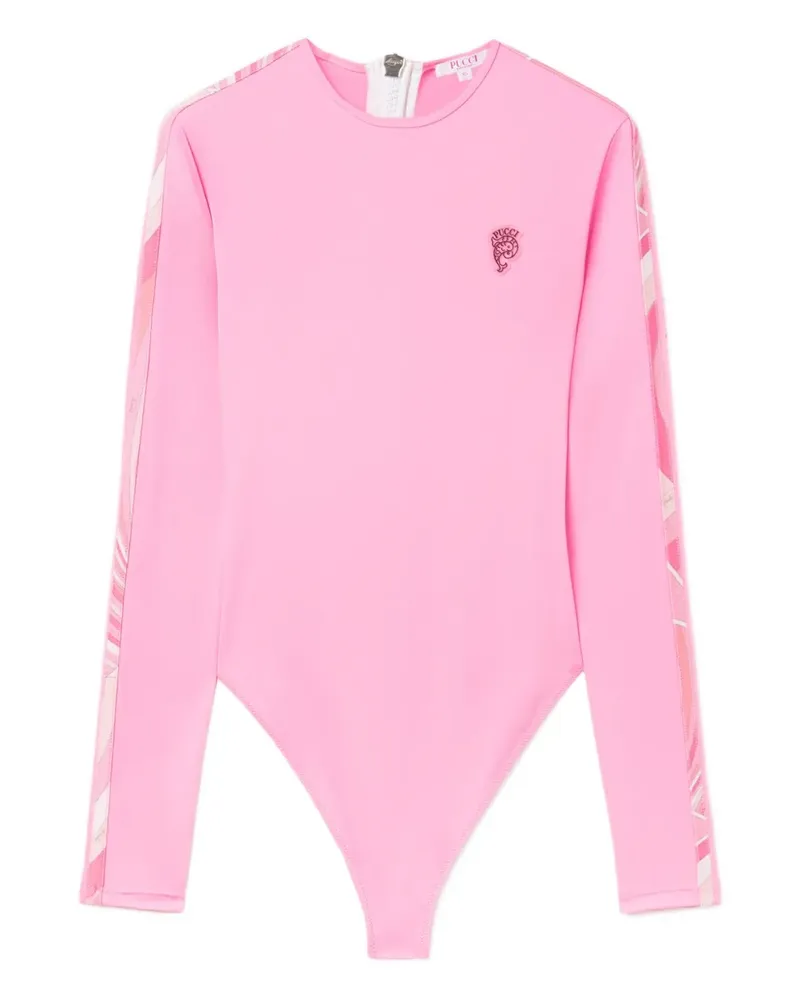 Emilio Pucci Langärmeliger Badeanzug - Rosa Rosa