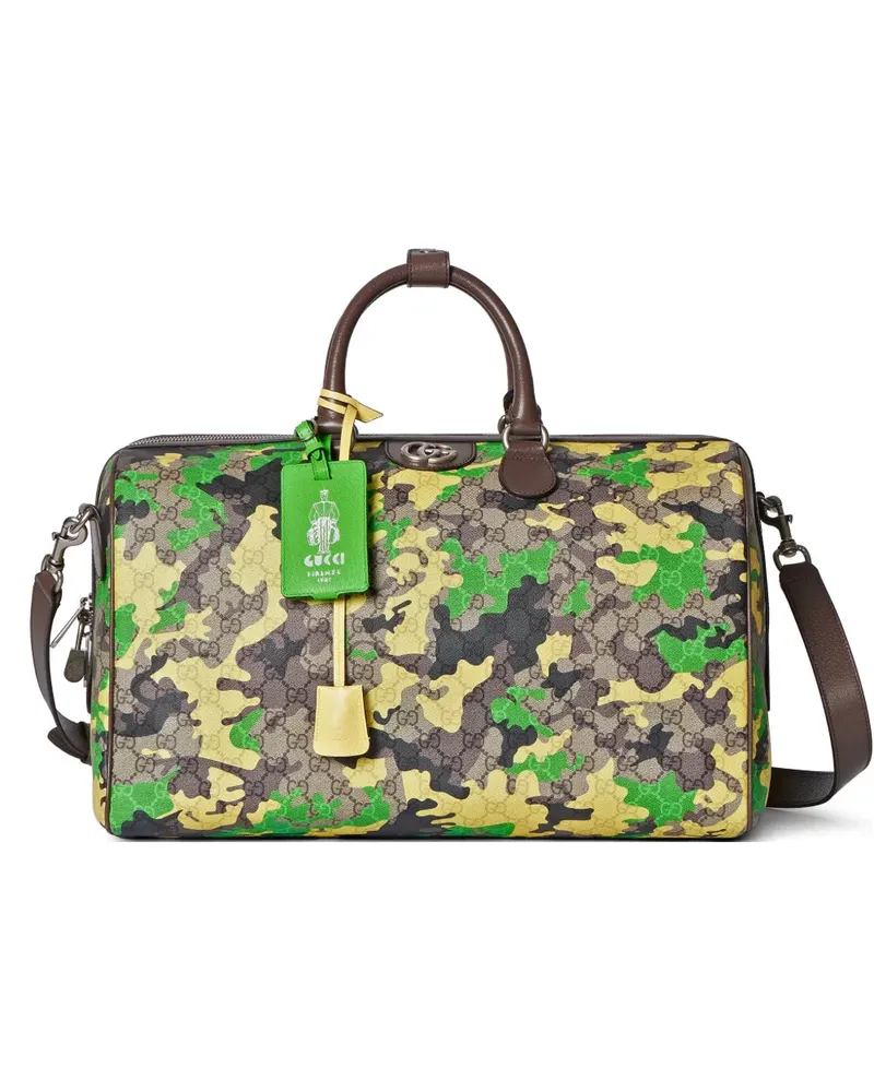 Gucci GG camouflage luggage - Gelb Gelb