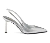 Spitze Slingback-Pumps - Silber
