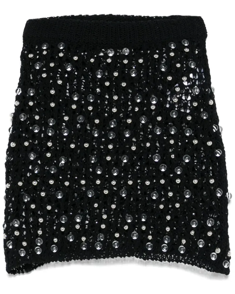COPERNI Gestrickter Minirock mit Perlen - Schwarz Schwarz