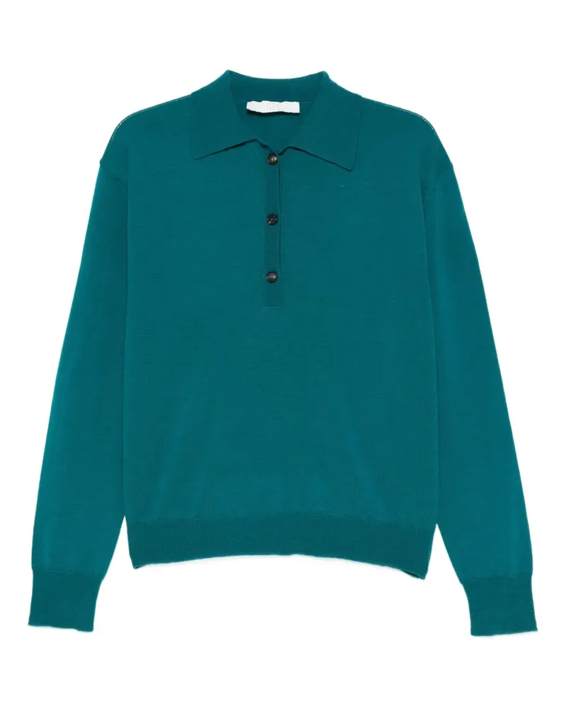 TELA knitted polo top - Blau Blau