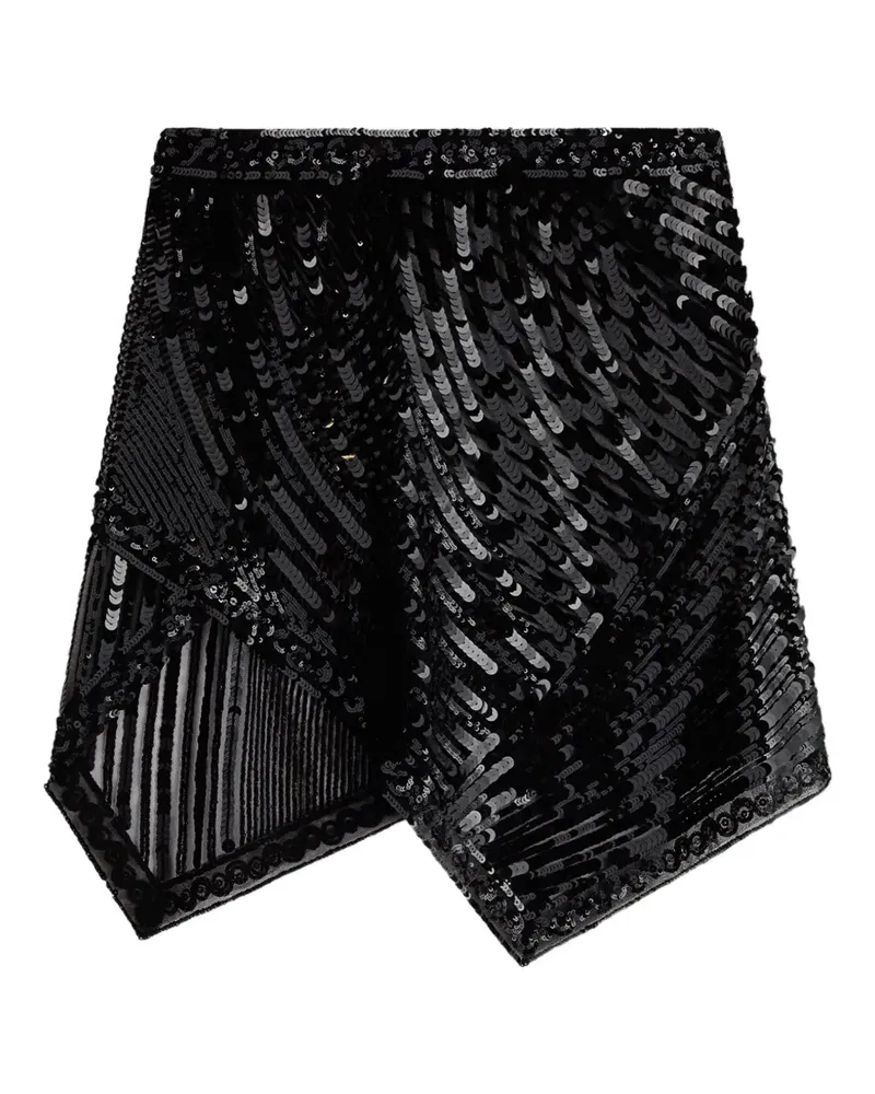 Emilio Pucci embroidered tulle scarf skirt - Schwarz Schwarz