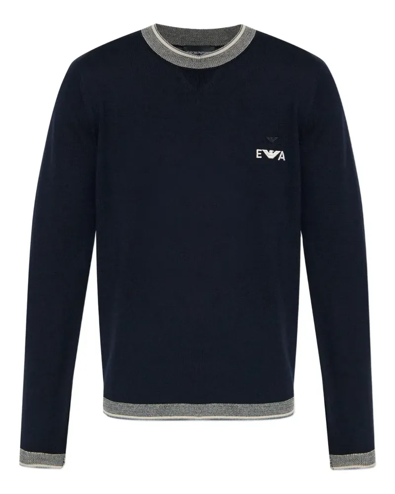 Emporio Armani Pullover mit Logo-Stickerei - Blau Blau