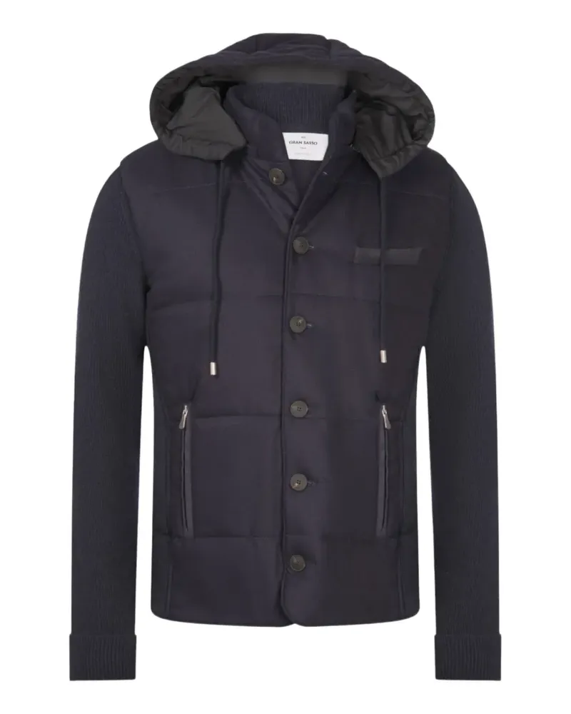 Gran Sasso quilted hooded jacket - Blau Blau