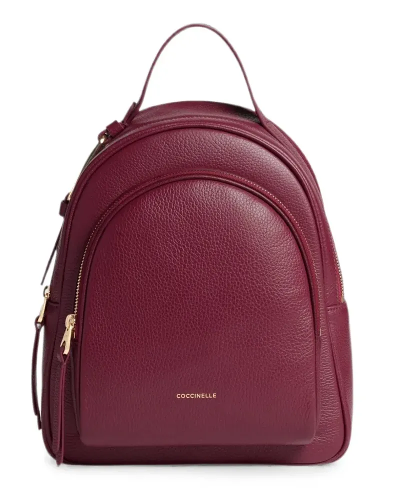 Coccinelle Malory grained-leather backpack - Rot Rot