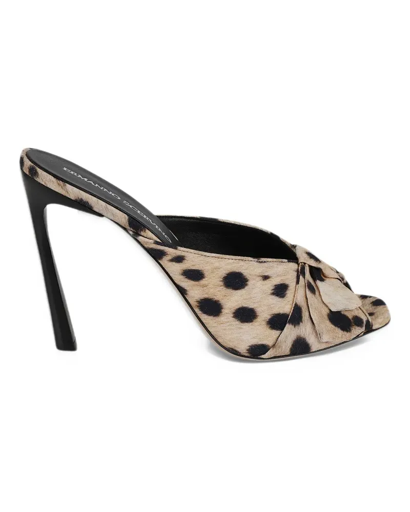 Ermanno Scervino cheetah-print knotted sandals - Nude Nude