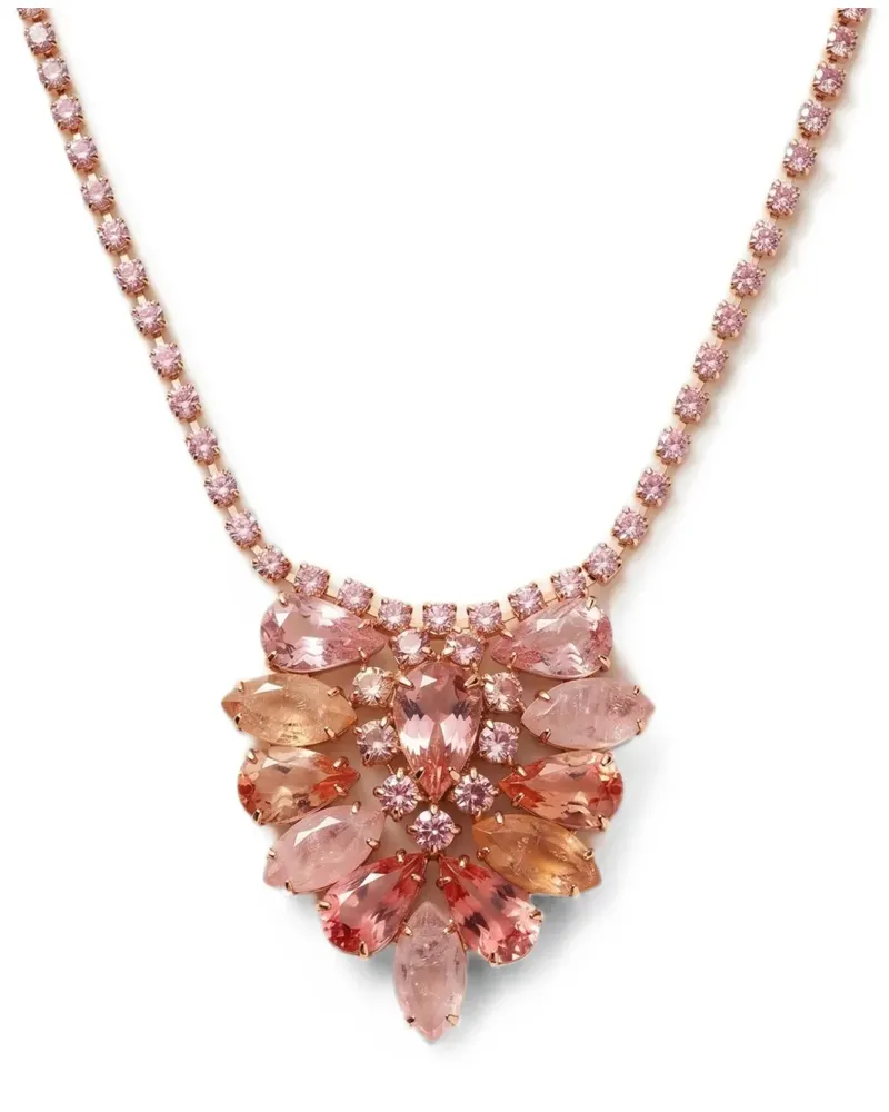 Madison Givré rhinestone-embellished necklace - Rosa Rosa