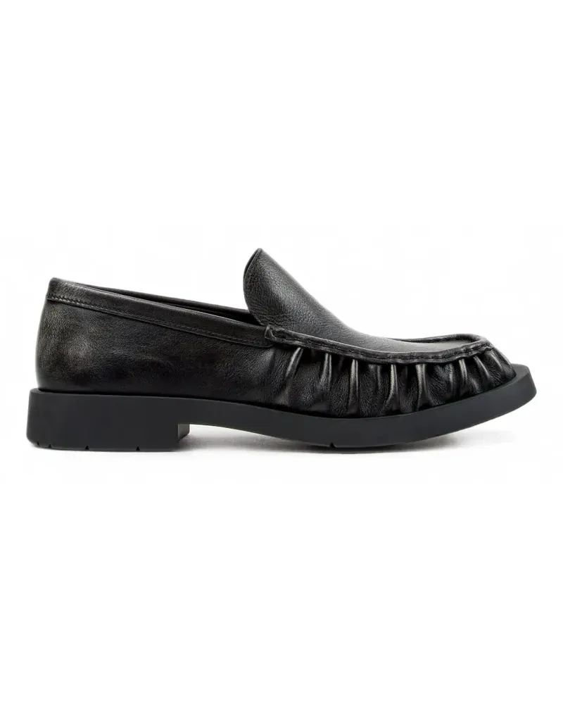 Camper Mil 1978 Loafer aus Leder mit Raffungen - Schwarz Schwarz