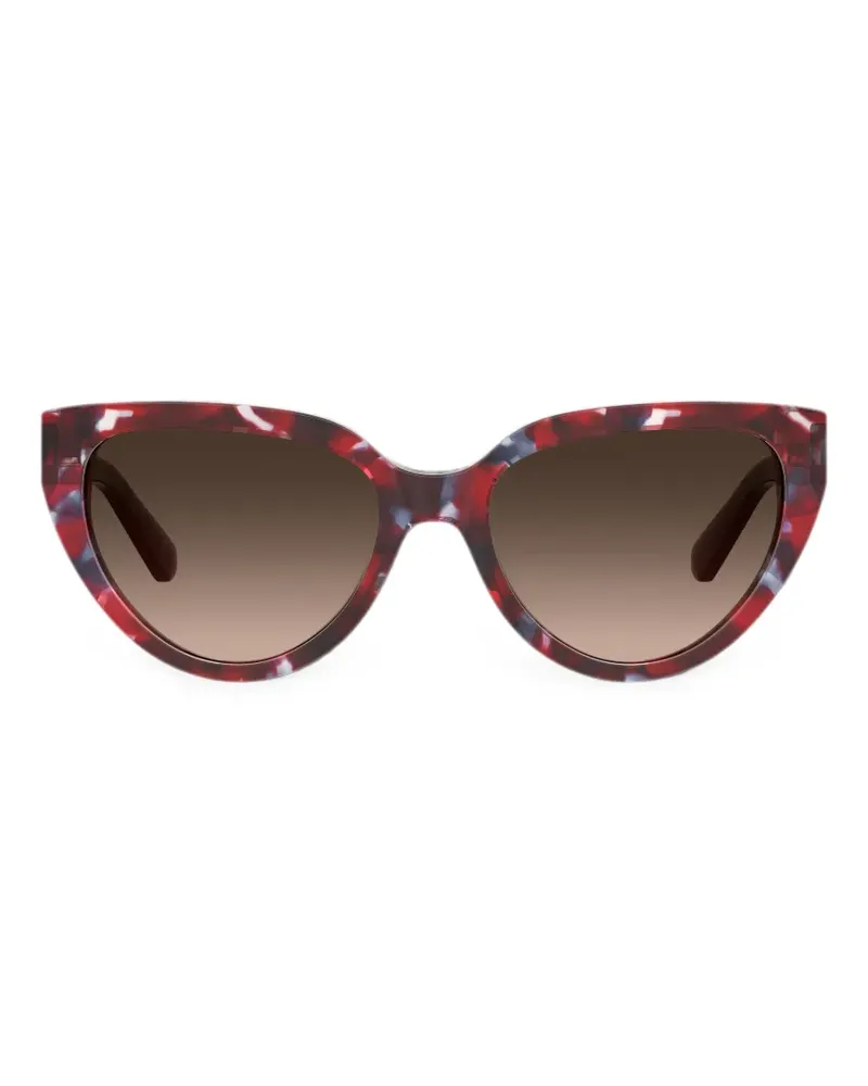 Moschino Cat-Eye-Sonnenbrille in Schildpattoptik - Rot Rot
