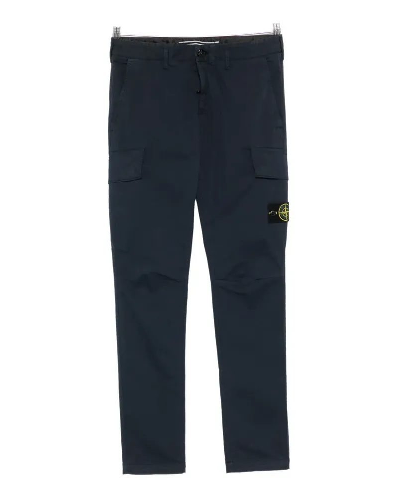 Stone Island logo-patch cargo pants - Blau Blau