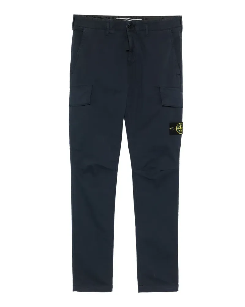 Stone Island logo-patch cargo pants - Blau Blau