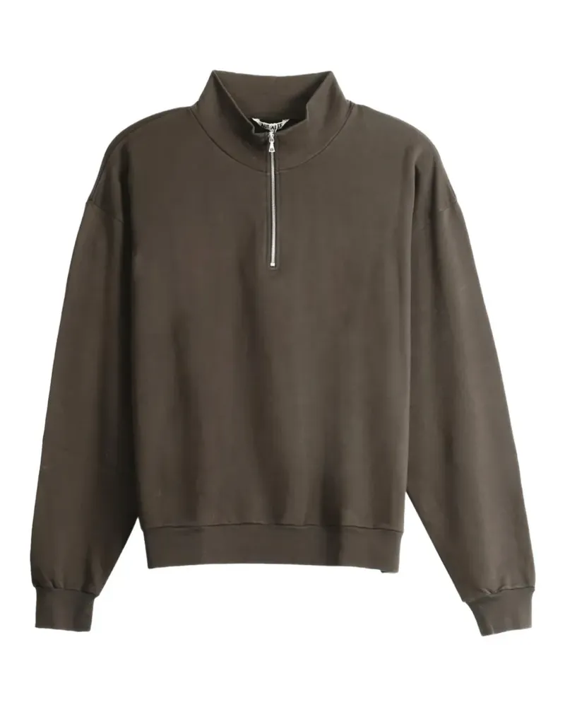 AURALEE Sweatshirt mit Reißverschluss - Braun Braun
