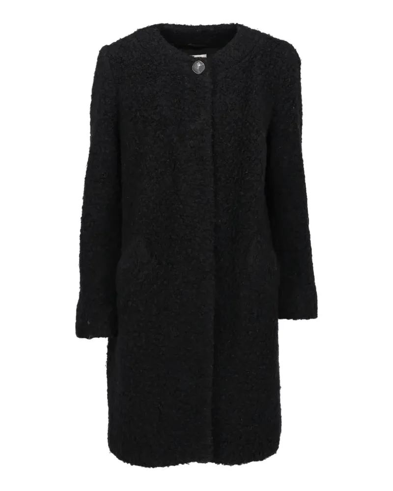 Elena Mirò textured single-button coat - Schwarz Schwarz