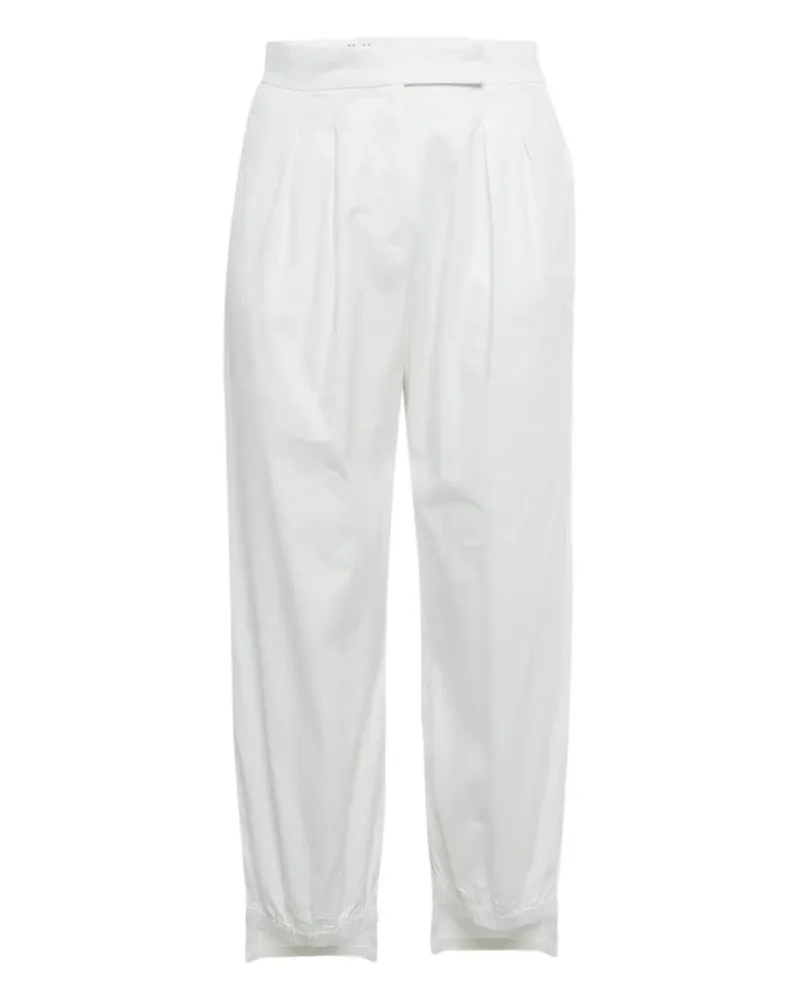 Max Mara Bundfaltenhose mit Seitentaschen - Weiß Weiß