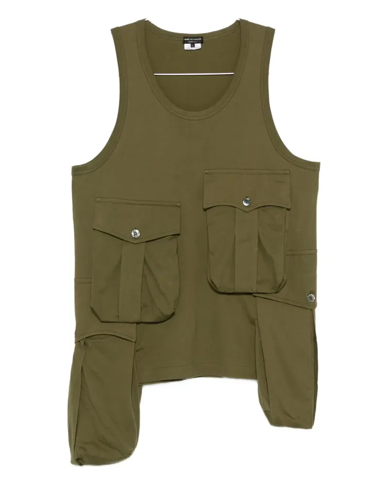 Comme des Garçons multi-pocket sleeveless vest - Grün Grün
