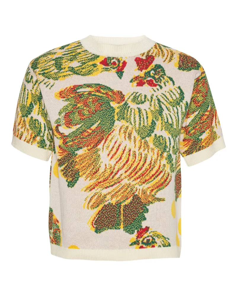 Henrik Vibskov chicken-motif T-shirt - Nude Nude