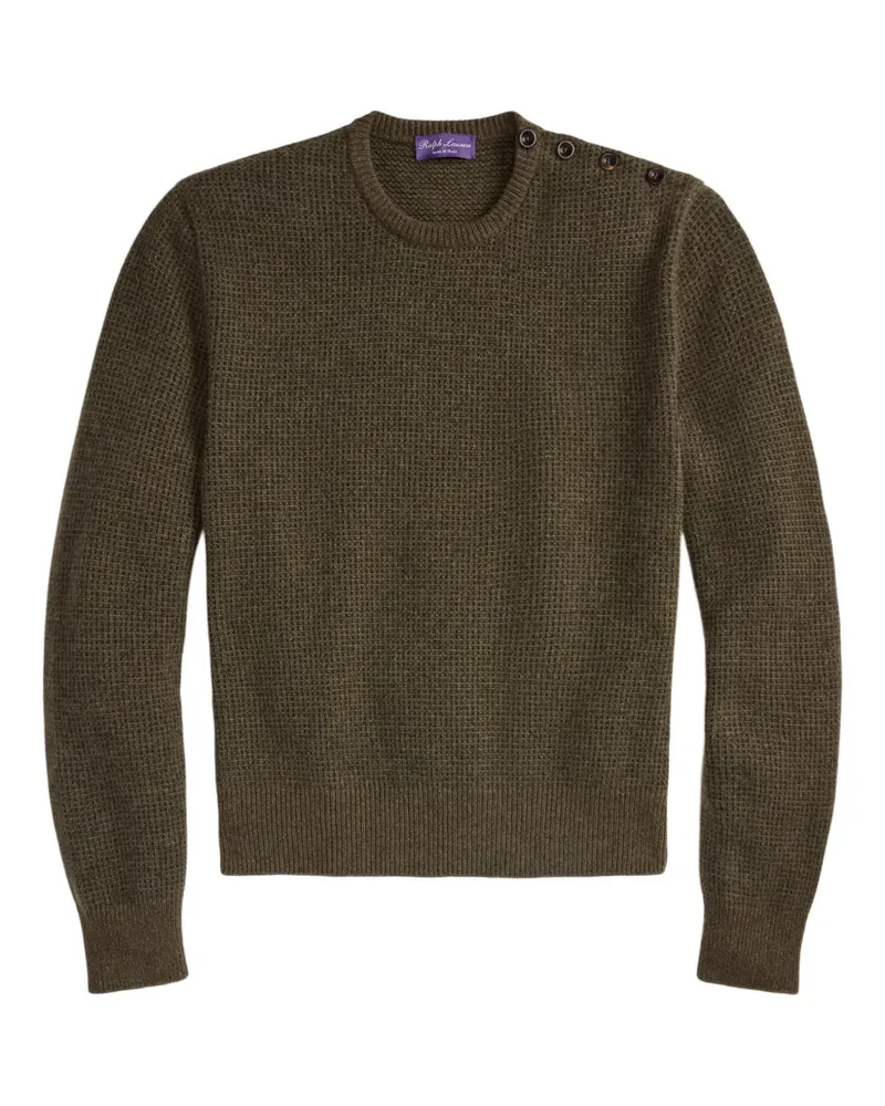 Ralph Lauren Birdseye Pullover mit Knopfdetail - Grün Grün