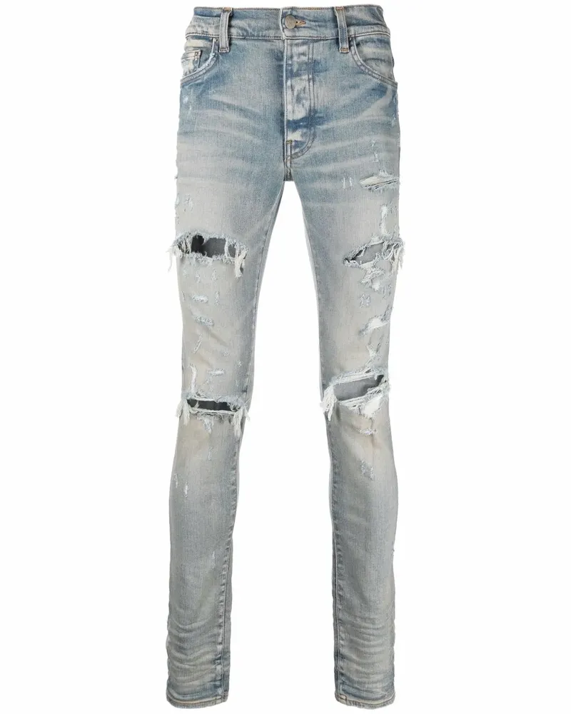 Amiri Skinny-Jeans im Distressed-Look - Blau Blau