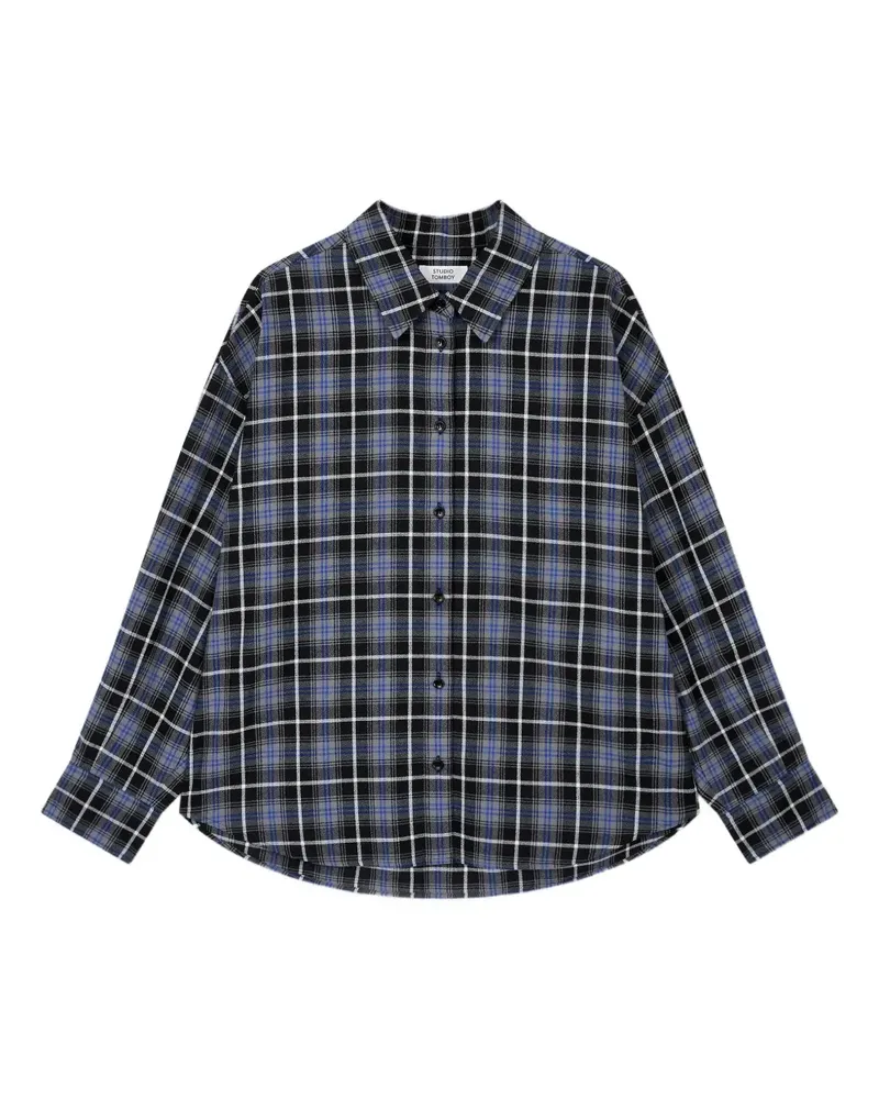 STUDIO TOMBOY checked cotton shirt - Schwarz Schwarz