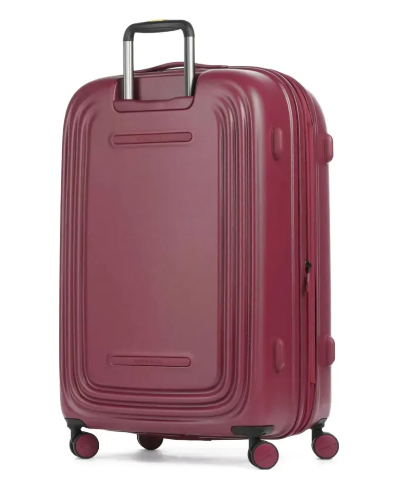 Mandarina Duck large Logoduck ribbed trolley suitcase - Rot Rot